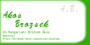 akos brozsek business card