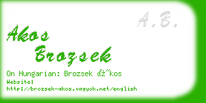 akos brozsek business card